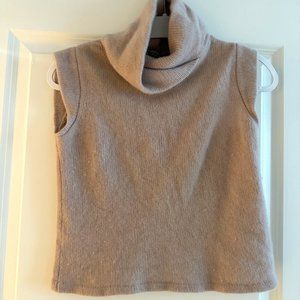 Cashmere 90s sweater mock neck pale lavender cowl Top